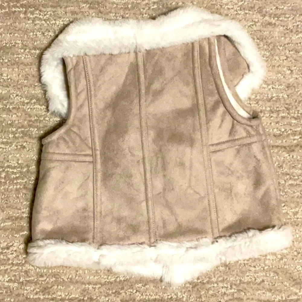 Lilly Wicket Faux Suede Vest 12 M Western Cowgirl Glam Cozy Cabin Core Boho Chic